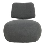 Fotel Stonie pakoworld me pëlhurë bouclé anthracite 67x73x67cm