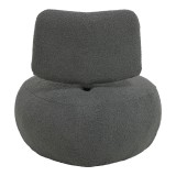 Fotel Stonie pakoworld me pëlhurë bouclé anthracite 67x73x67cm