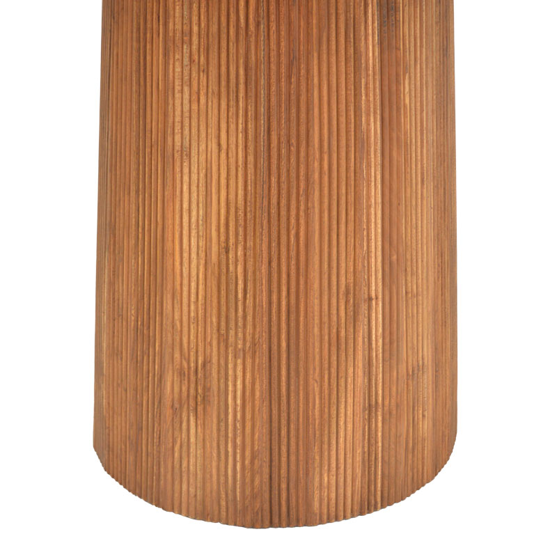 Tavolinë Canicule pakoworld dru masiv akacie në nuancë natyrale D150x75cm