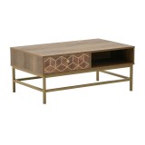 Tavolinë kafeje Brilo Inart dru kafe-ar 101x59x43cm