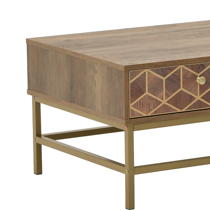 Tavolinë kafeje Brilo Inart dru kafe-ar 101x59x43cm