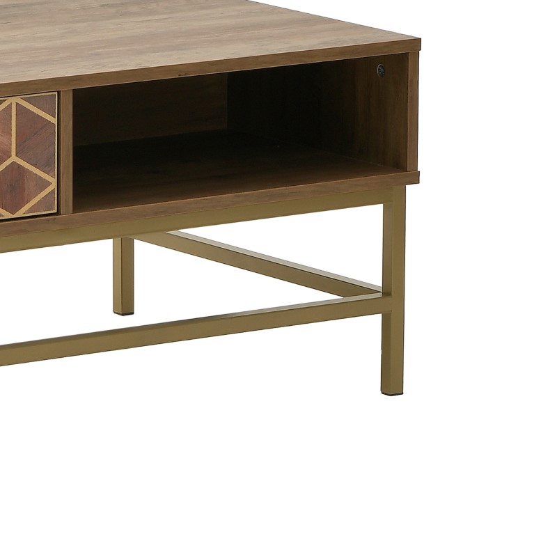 Tavolinë kafeje Brilo Inart dru kafe-ar 101x59x43cm