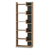 Bibliotekë Oppa pakoworld bibliotekë OAK e errët - antracit 61x22x162cm