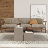 Set tavolinash kafeje Kantar pakoworld me 3 copë në ngjyrë antracit - moka 65x30x39cm