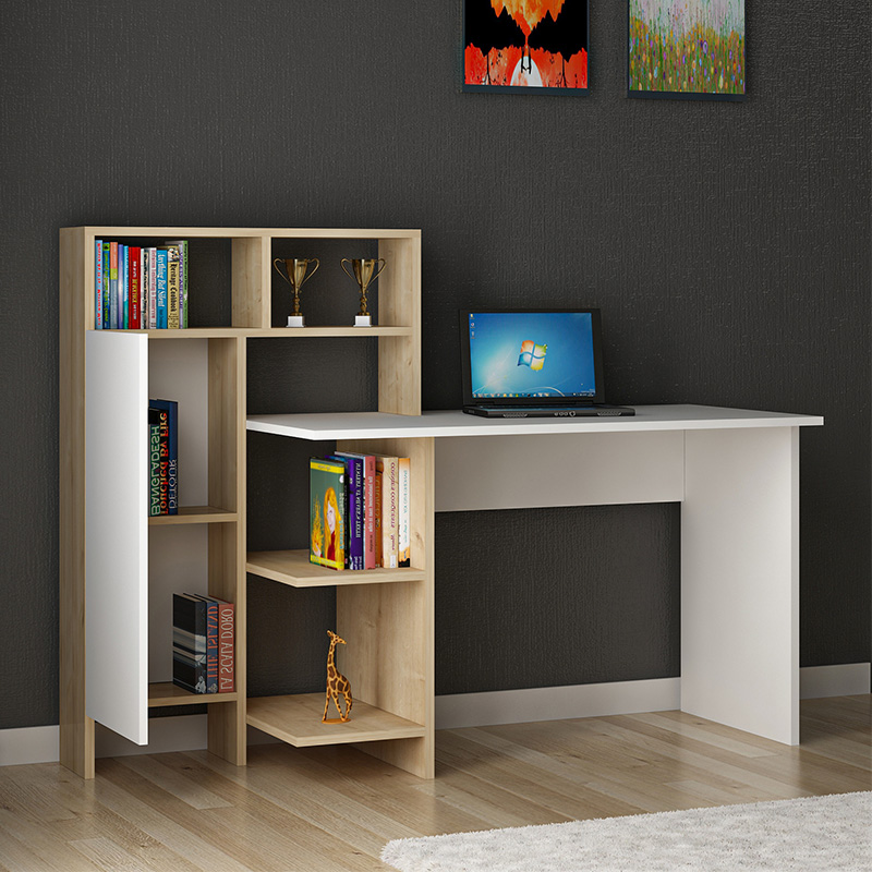 Tavolinë zyre Slate pakoworld e bardhë-lis 20x60x112cm