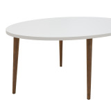 Tavolinë kafeje Barton pakoworld e bardhë-kafe 90x45x40cm