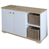 Mobilje hyrjeje Deril pakoworld e bardhë-SONOMA 90x33x52.5cm