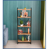 Bibliotekë Baker pakoworld arrë-e zezë 66x34x180cm