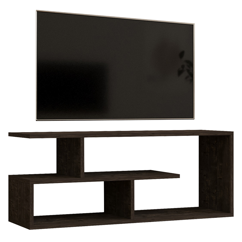Mbajtëse TV Waldo pakoworld melaminë e zezë-gri e errët 100x29.5x40cm
