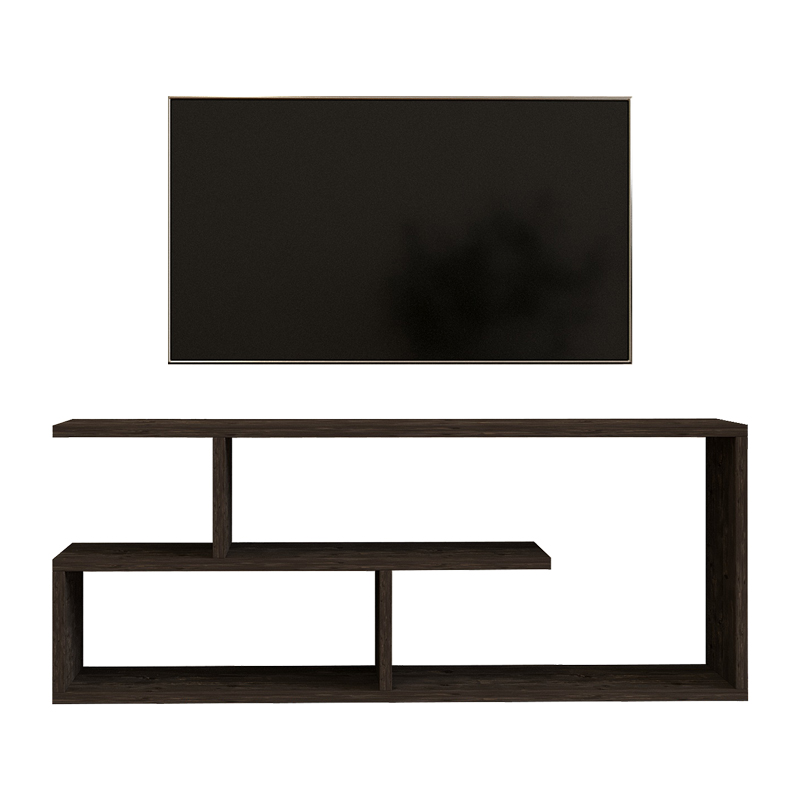 Mbajtëse TV Waldo pakoworld melaminë e zezë-gri e errët 100x29.5x40cm