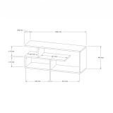 Mbajtëse TV Waldo pakoworld melamine natyrale 100x29.5x40cm