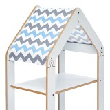 Raft Montessori Zoilen pakoworld i bardhë-blu mdf 50x30x80cm