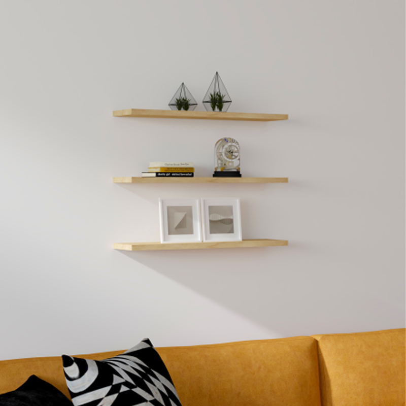 Raft muri Edna pakoworld melaminë në nuancë natyrale 60x14.5x1.8cm