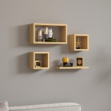 Raft Babine pakoworld melamine në nuancë lisi 84x15x44cm