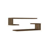 Eldo pakoworld set raft muri prej 2 melaminë në nuancë arrë 60x19.6x15cm