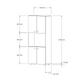 Kolonë Guzel pakoworld në ngjyrë SONOMA 60x31.4x140cm