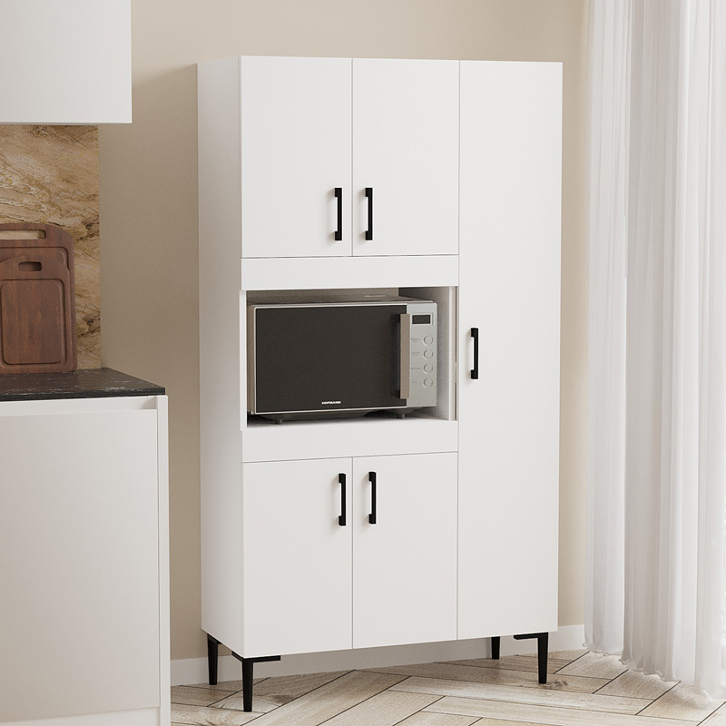 Kabinet kuzhine Defne pakoworld në të bardhë 89x37.5x160cm