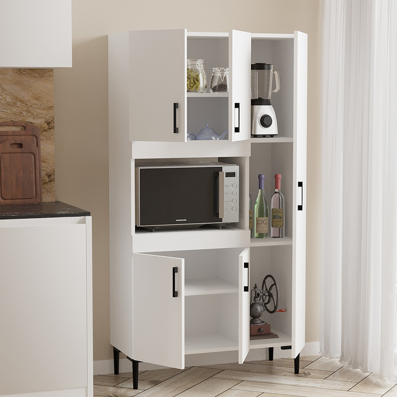 Kabinet kuzhine Defne pakoworld në të bardhë 89x37.5x160cm