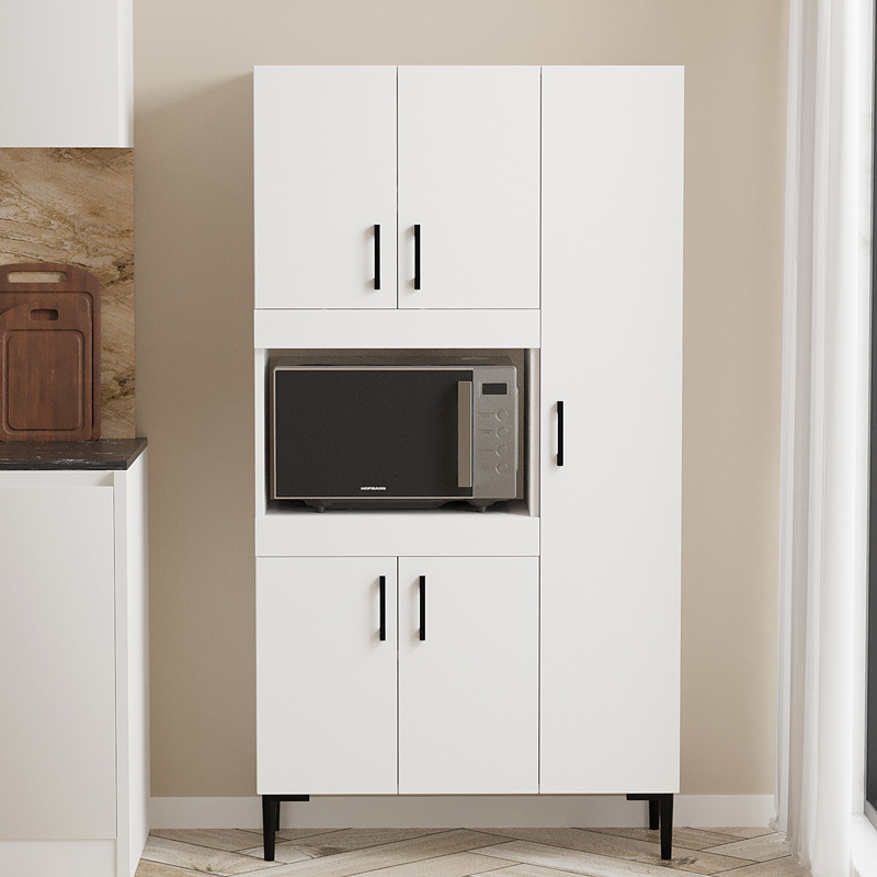 Kabinet kuzhine Defne pakoworld në të bardhë 89x37.5x160cm