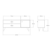 Dollap TV Wison pakoworld në nuancë SONOMA 120x29x50cm