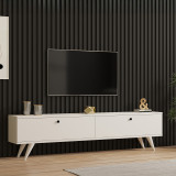 Komodinë TV Jate pakoworld në të bardhë 160x25x40cm