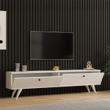 Komodinë TV Jate pakoworld në të bardhë 160x25x40cm