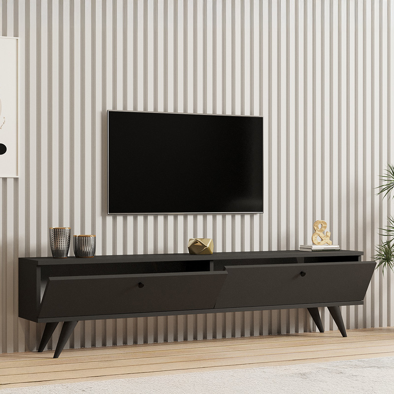 Komodinë TV Jate pakoworld në të bardhë 160x25x40cm