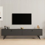 Komodinë TV Jate pakoworld në të bardhë 160x25x40cm