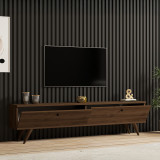 Komodinë TV Jate pakoworld në ngjyrë arre 160x25x40cm