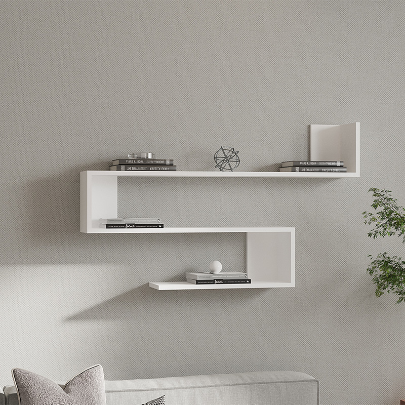 Raft muri Zeta pakoworld në nuancë të bardhë 120x20x71cm