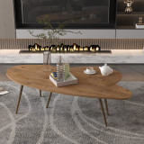 Tavolinë kafeje Monty pakoworld 2 copë në nuancë arre 116x46x46cm