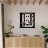 Dekor muri Windo pakoworld metal i zi 50x0.15x50cm