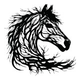 Dekor muri Horsy pakoworld metal i zi 60x0.15x60cm