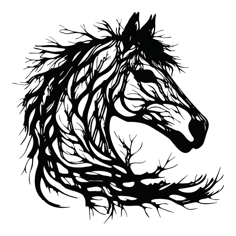 Dekor muri Horsy pakoworld metal i zi 60x0.15x60cm