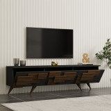 Stendë TV Trida pakoworld arrë me ngjyrë antracit 160x35x45cm