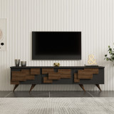 Stendë TV Trida pakoworld arrë me ngjyrë antracit 160x35x45cm