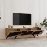 Mbajtëse TV Trida pakoworld lis me ngjyrë të zezë 160x35x45cm