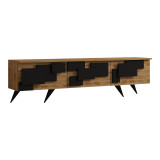 Mbajtëse TV Trida pakoworld lis me ngjyrë të zezë 160x35x45cm