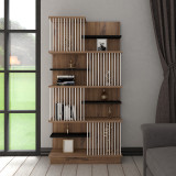 Bibliotekë Gassim pakoworld sonoma me antracit dhe të bardhë 80x24.6x160cm
