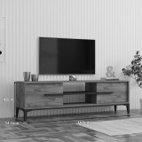 Mbajtëse televizori Eslem pakoworld lis me ngjyrë antracit 160x34.6x45cm