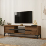 Stendë TV Eslem pakoworld arrë me ngjyrë antracit 160x34.6x45cm