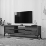 Stendë TV Eslem pakoworld arrë me ngjyrë antracit 160x34.6x45cm