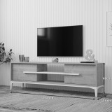 Mbajtëse televizori Eslem pakoworld në ngjyrë natyrale me të bardhë 160x34.6x45cm