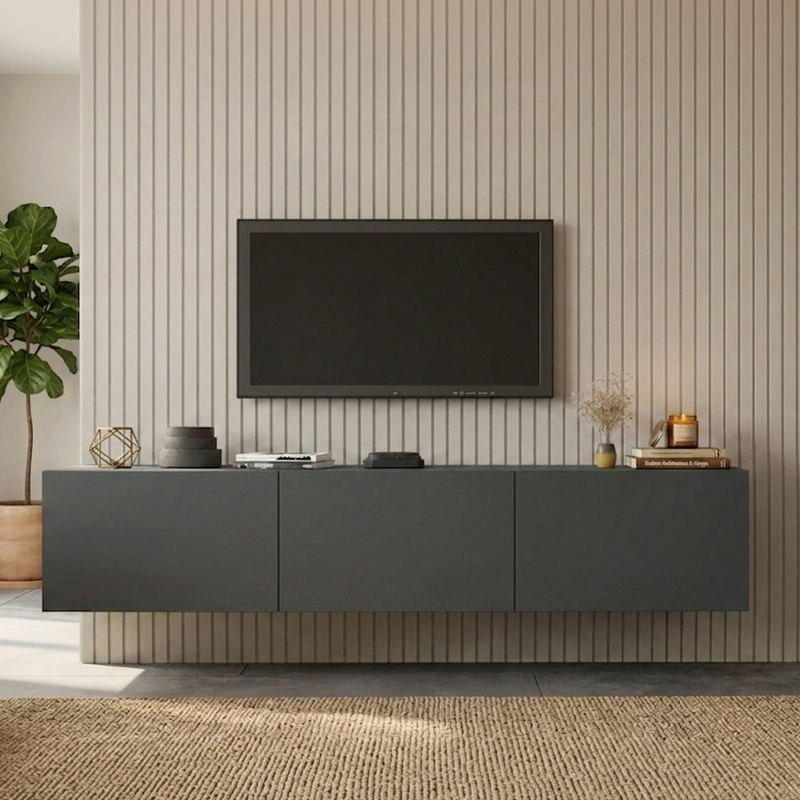 Mbajtëse TV muri Felita pakoworld antracit 150x31.4x30cm