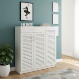 Kabinet këpucësh Sante pakoworld 30 palë e bardhë 120x37x123cm