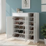 Kabinet këpucësh Sante pakoworld 30 palë e bardhë 120x37x123cm