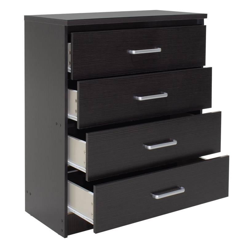 Komodin me 4 sirtarë Olympus pakoworld në ngjyrë wenge 80x40x95