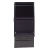Dollap rrobash Olympus pakoworld me 2 dyer dhe sirtarë në ngjyrë wenge 81x57x183