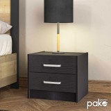 Komodinë Olympus pakoworld me 2 sirtarë në ngjyrë wenge 47,5x40,5x40,5