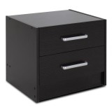 Komodinë Olympus pakoworld me 2 sirtarë në ngjyrë wenge 47,5x40,5x40,5